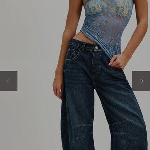 Free People Dark Blue Jeans